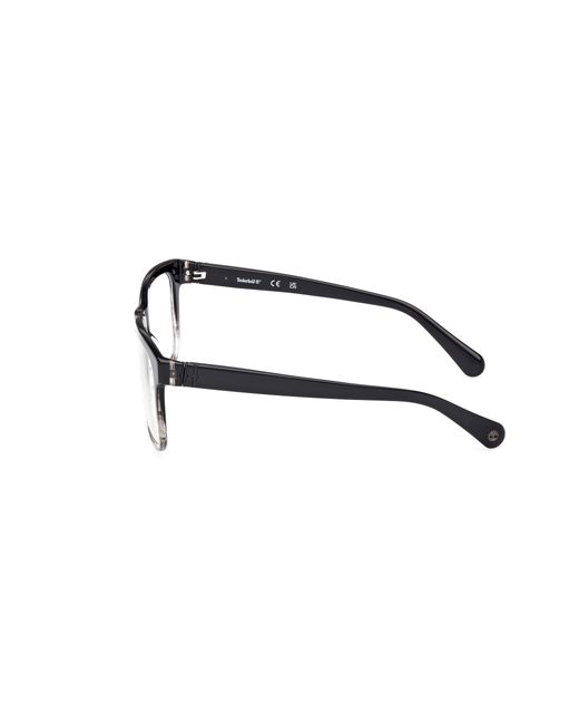 Timberland Black Tb50073 020 Optical Frames Acetate Squared Normal for men