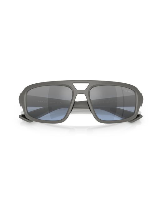 Prada Linea Rossa Black Ps B11Su 16X11A Sunglasses Injected Geometric Normal Nuanced for men
