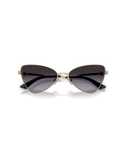Jimmy Choo Black Jc4015Hb 30068G Sunglasses Metal Cat Eye Normal Shaded