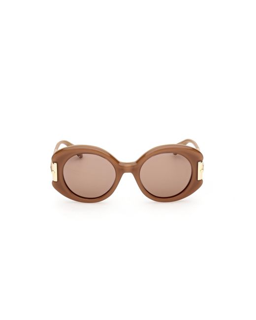 Max Mara Black Mm0188 46E Sunglasses Acetate Round Normal