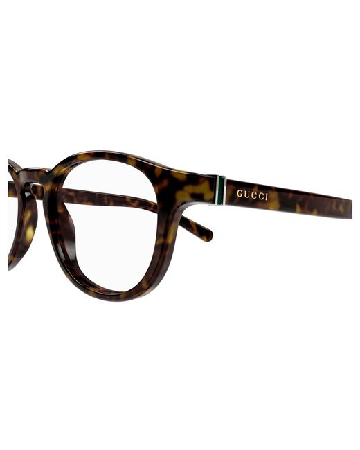 Gucci Black Gg1510O 002 Optical Frames Acetate Transparent Round for men