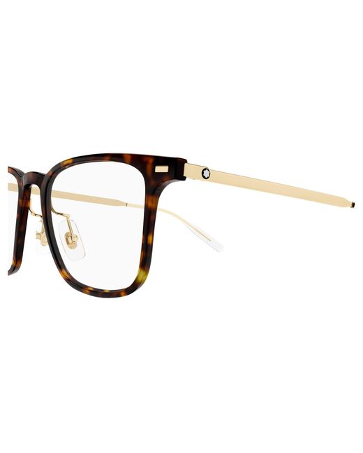 Montblanc Black Mb0395On 003 Optical Frames Injected Transparent Squared for men