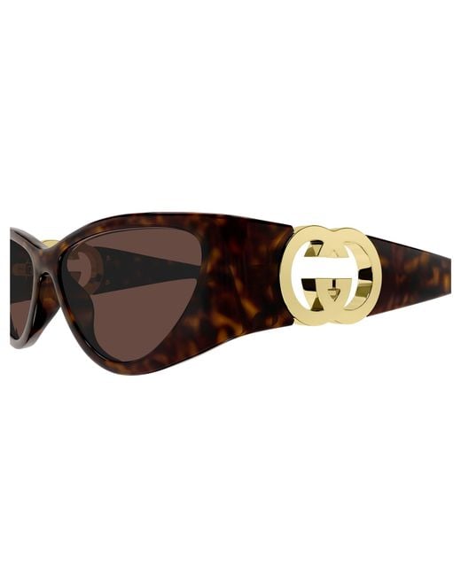 Gucci Black Gg1824S 002 Sunglasses Injected Cat Eye