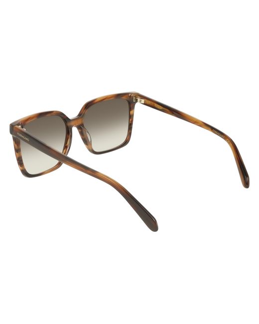 Ferragamo Black Sf2102S 216 Sunglasses Acetate Squared Normal