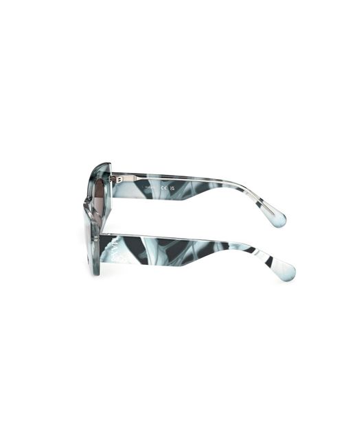 MAX&Co. Black Mo0131 93E Sunglasses Injected Geometric Normal