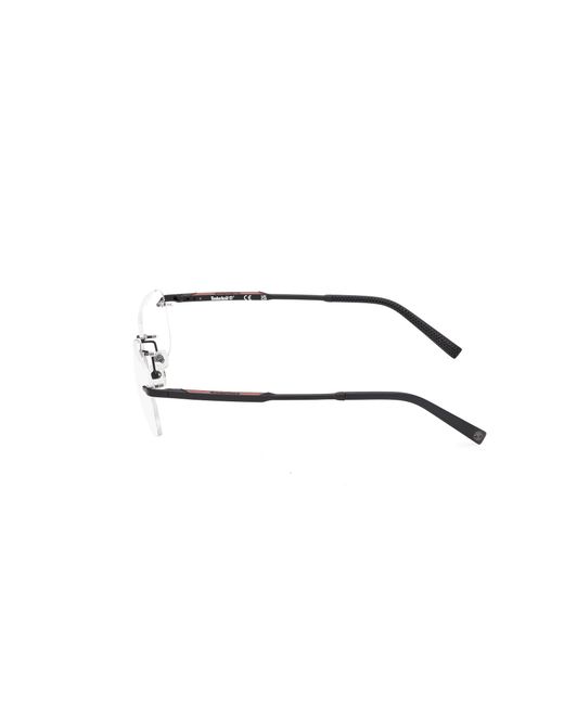 Timberland Black Tb50075 002 Optical Frames Metal Squared Normal for men