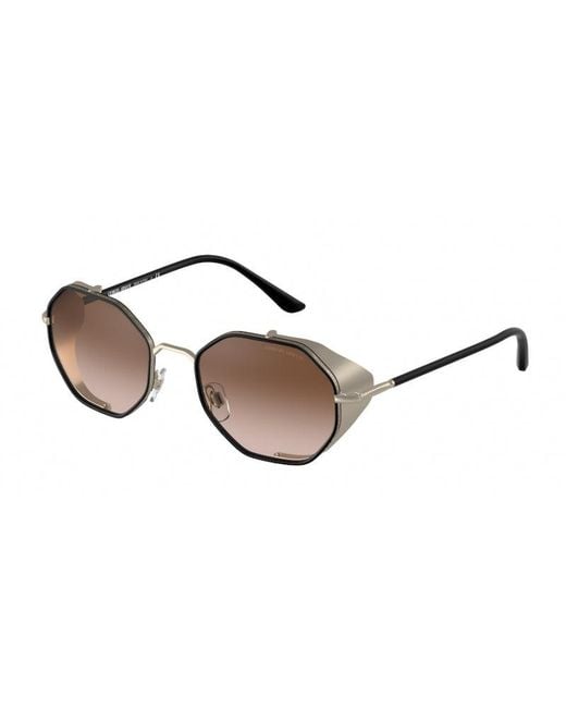 Giorgio Armani Black Ar6112Jm 300213 Sunglasses Metal Squared Nuanced for men