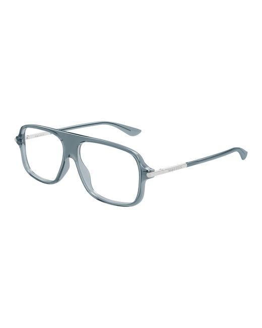 McQueen Black Am0555O 004 Optical Frames Acetate Transparent Pilot