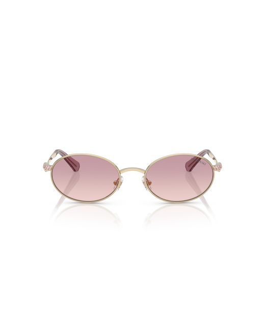 Swarovski Black Sk7033 401368 Sunglasses Metal Round Normal Nuanced