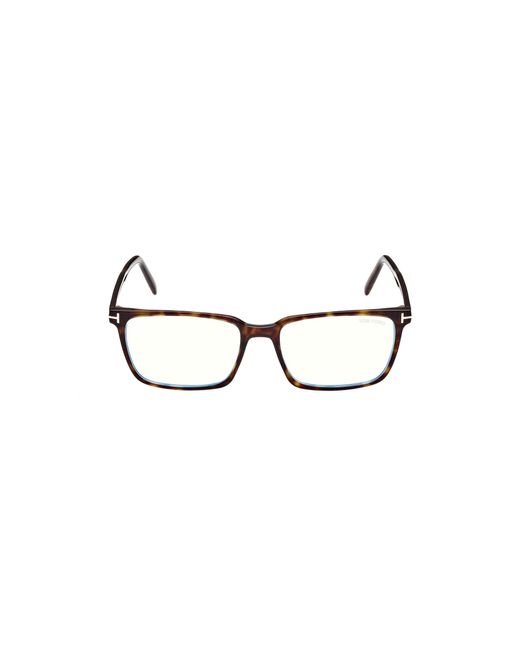 Tom Ford Black Ft5802-B 052 Optical Frames Acetate Squared Normal for men