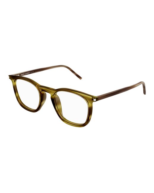 Saint Laurent Black Sl 623 Opt 005 Optical Frames Acetate Transparent Round for men