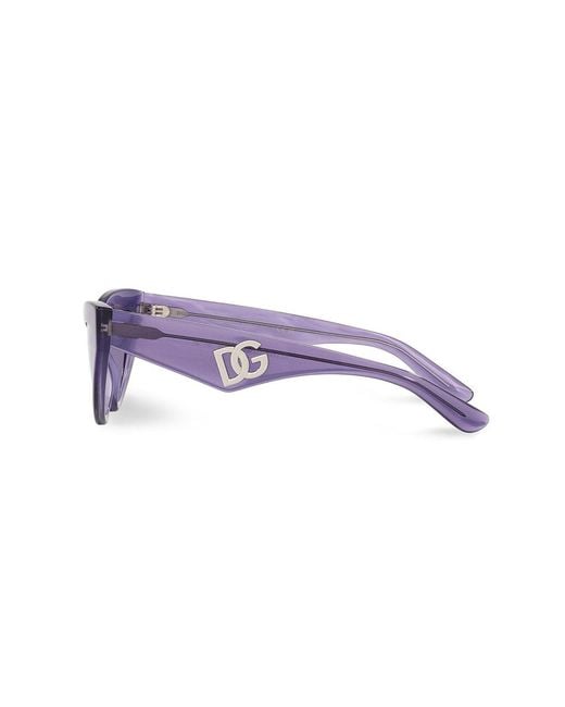 Dolce & Gabbana Purple Dg4439 34071A Sunglasses Acetate Cat Eye Normal