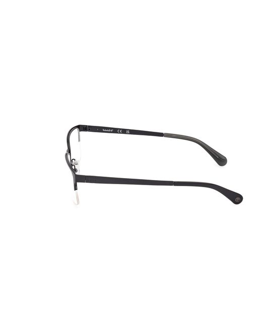 Timberland Black Tb50037 002 Optical Frames Metal Squared Normal for men