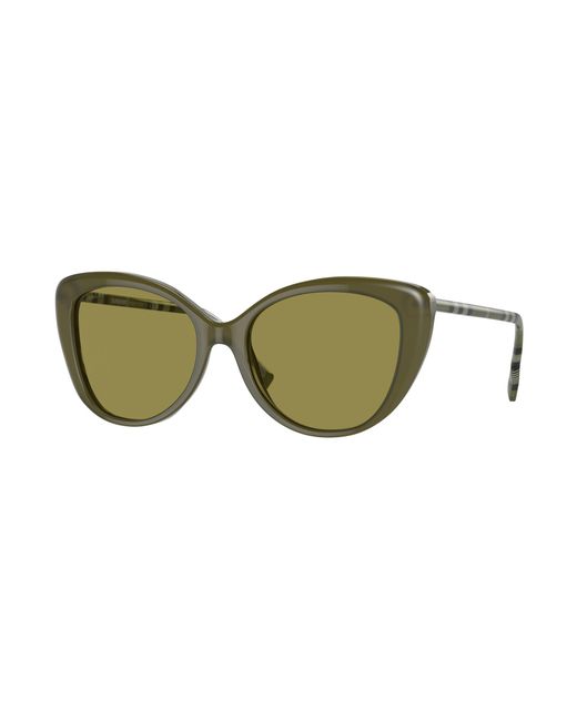 Burberry Green Be4407 4090/2 Sunglasses Acetate Cat Eye Normal