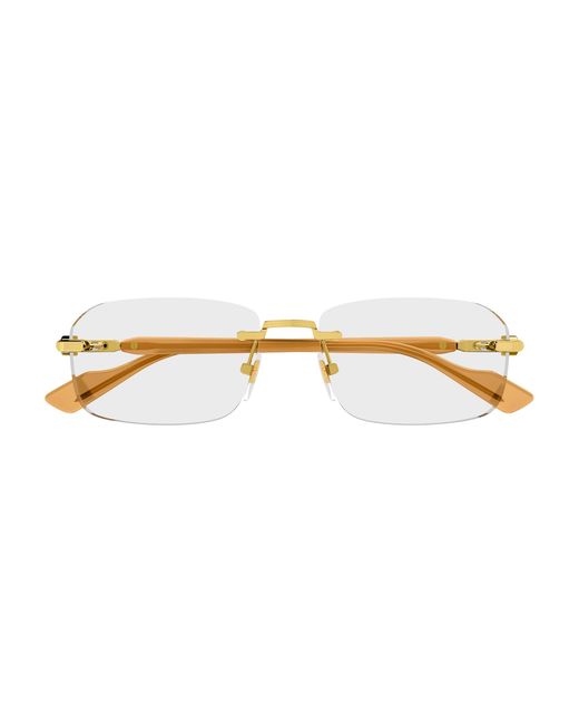 Gucci Black Gg1221O 006 Optical Frames Metal Transparent Squared for men
