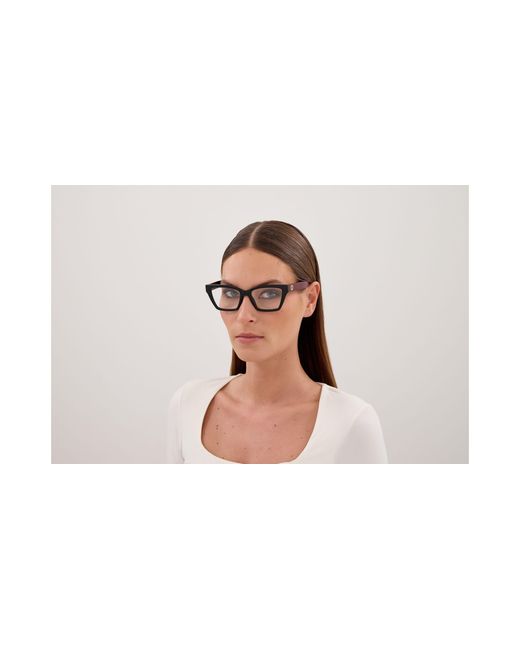 Gucci Black Gg1715O 014 Optical Frames Injected Transparent Cat Eye