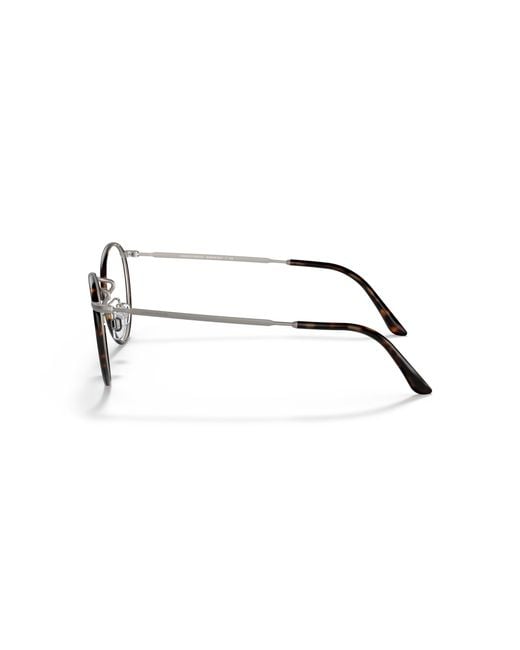 Giorgio Armani Black Ar 112Mj 3003 Optical Frames Metal Transparent Round Normal for men