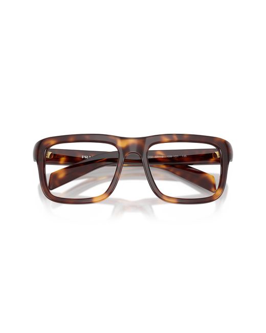 Prada Black Pr D02V 15W1O1 Optical Frames Acetate Transparent Squared Normal for men