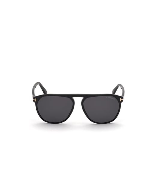 Tom Ford Black Ft0835 Jasper-02 01A Sunglasses Acetate Round Normal for men
