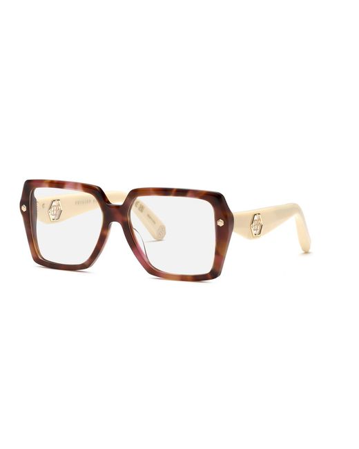 Philipp Plein Black Vpp192 Plein Muse 01Gq Optical Frames Acetate Squared