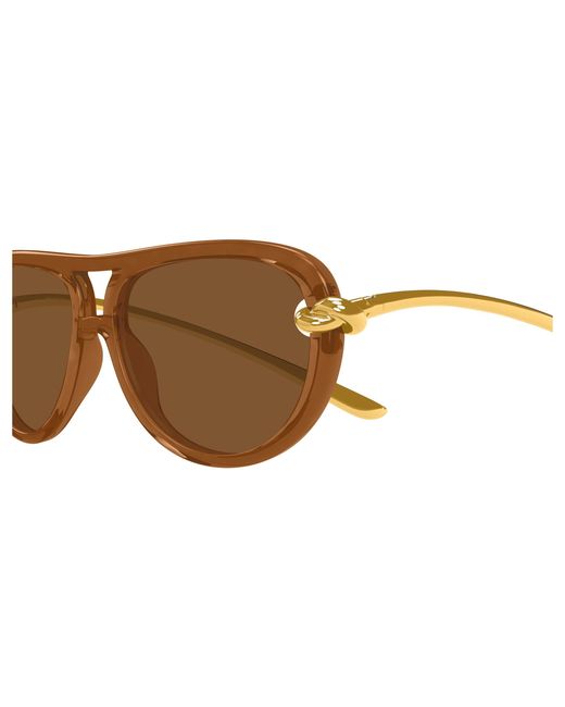 Bottega Veneta Black Bv1418S 004 Sunglasses Bio-Injected Pilot