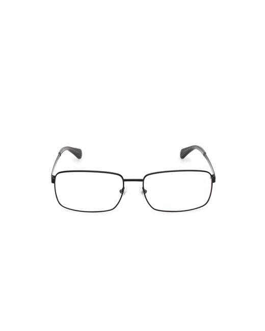 Timberland Black Tb50038 002 Optical Frames Metal Squared Normal for men