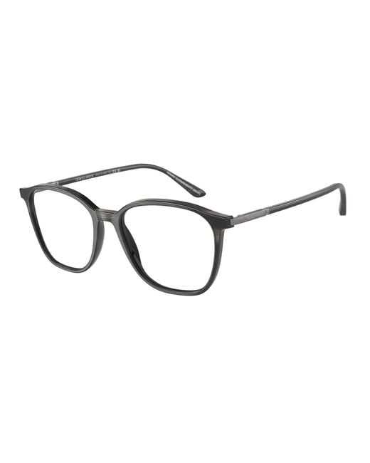 Giorgio Armani Black Ar7236 5964 Optical Frames Acetate Transparent Squared Normal for men