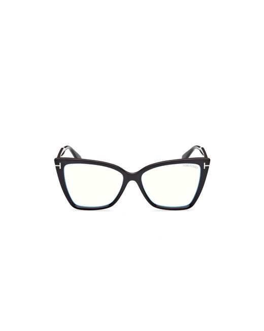 Tom Ford Black Ft5844-B 001 Optical Frames Injected Cat Eye Normal