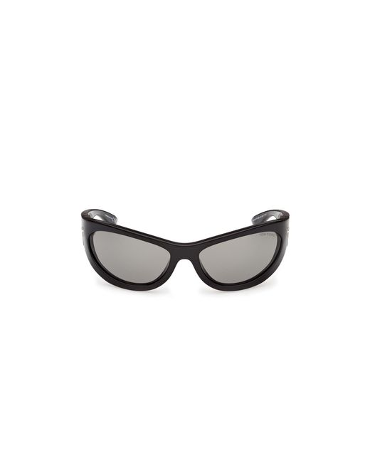 Tom Ford Black Ft1365 Leona-02 01A Sunglasses Injected Smoke Cat Eye Normal