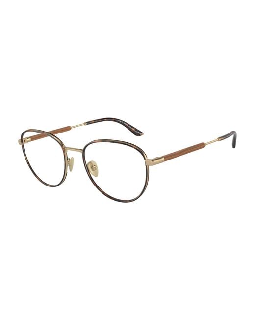Giorgio Armani Black Ar5137J 3002 Optical Frames Steel Transparent Pantos Normal for men