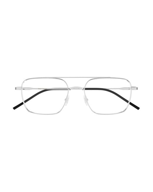 Saint Laurent Black Sl 888 002 Optical Frames Metal Transparent Pilot