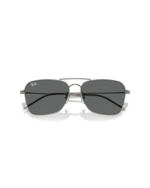 Ray-Ban Black Rbr0102s Caravan Reverse Square Sunglasses