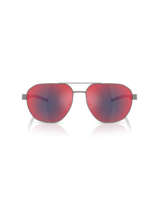 FERRARI SCUDERIA Black Fz5004D 104/6P Sunglasses Metal Geometric Normal Mirror for men