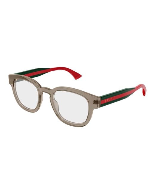 Gucci Black Gg1992O 007 Optical Frames Acetate Transparent Round for men