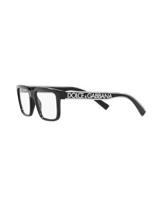 Dolce & Gabbana Black Dg5102 501 Optical Frames Injected Transparent Squared Normal for men