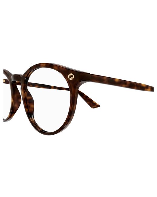 Gucci Black Gg0121O 002 Optical Frames Acetate Transparent Round for men