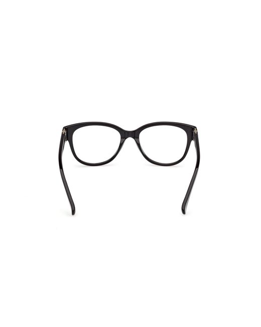 Max Mara Black Mm5229 001 Optical Frames Acetate Round Normal