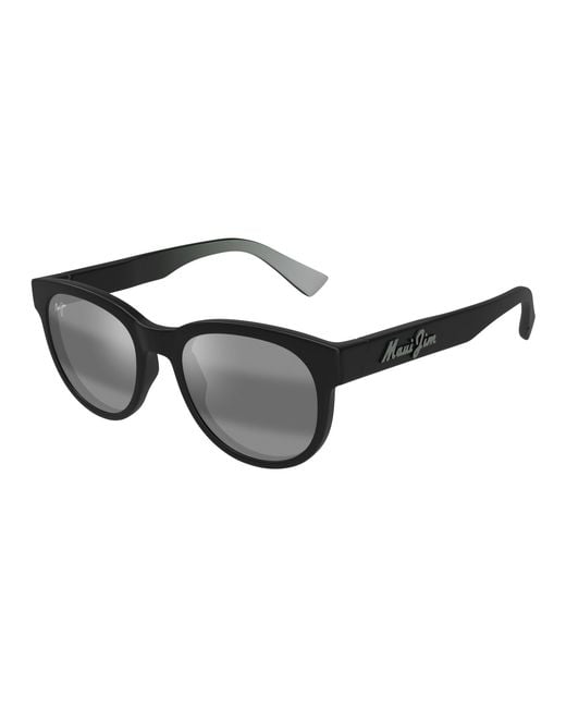 Maui Jim Black Mj0668S 001 Sunglasses Injected Round for men