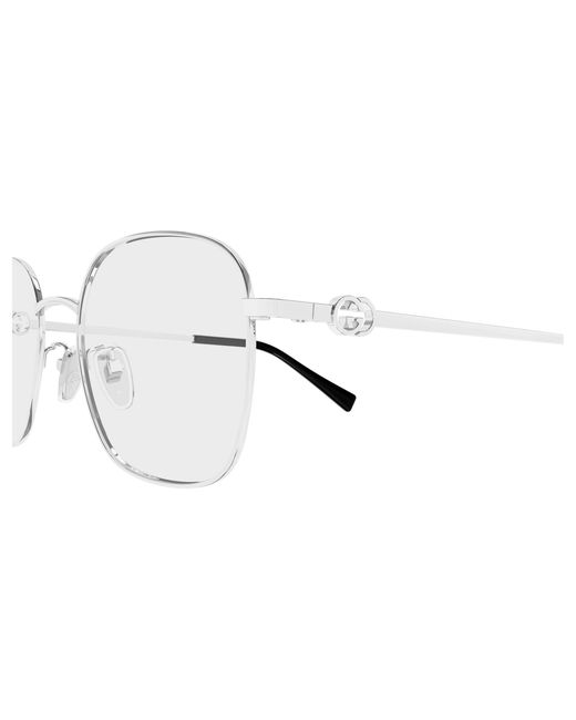 Gucci Black Gg2006Oa 002 Optical Frames Metal Transparent Round