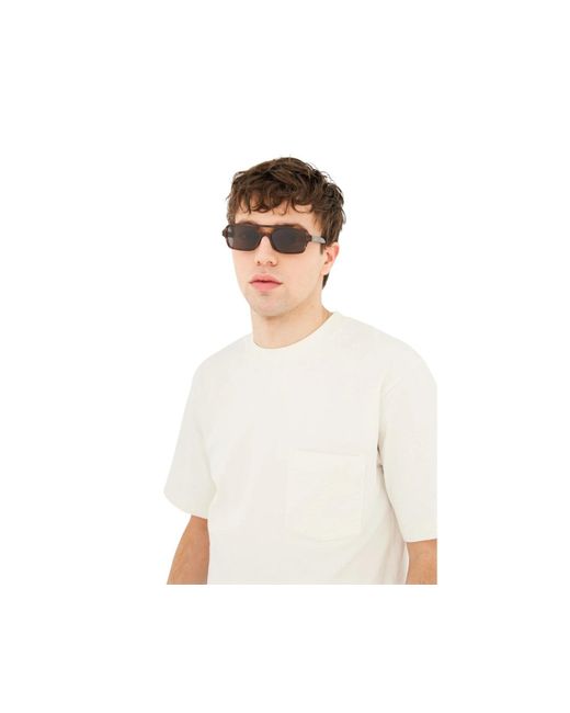 Retrosuperfuture Black Xdk Vico Striata Sunglasses Acetate Squared Normal