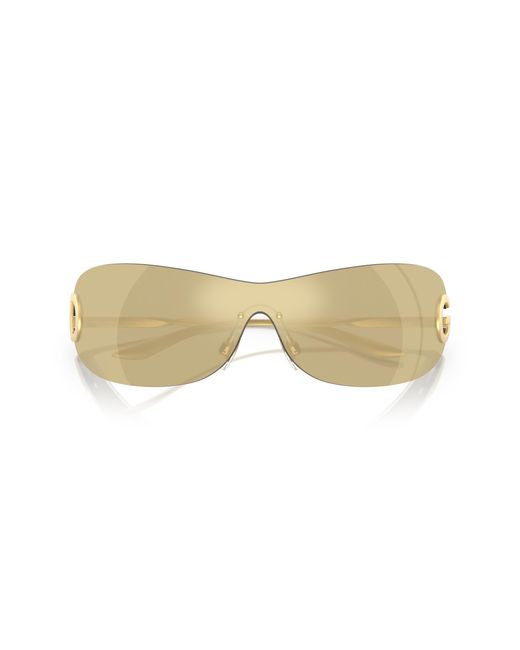Dolce & Gabbana Black Dg2308 12246E Sunglasses Metal Butterfly Mirrored