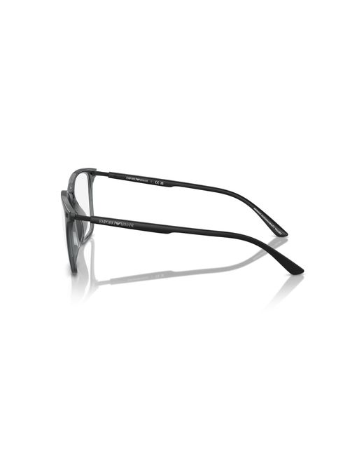 Emporio Armani Black Ea3242U 6106 Optical Frames Injected Squared Normal for men