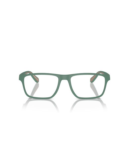 Emporio Armani Black Ea3233 6102 Optical Frames Injected Transparent Squared Normal for men