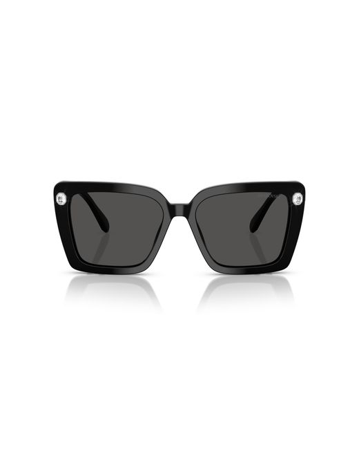 Swarovski Black Sk6032 100187 Sunglasses Acetate Squared Normal