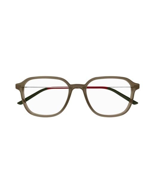 Gucci Black Gg1576O 004 Optical Frames Acetate Transparent Squared for men