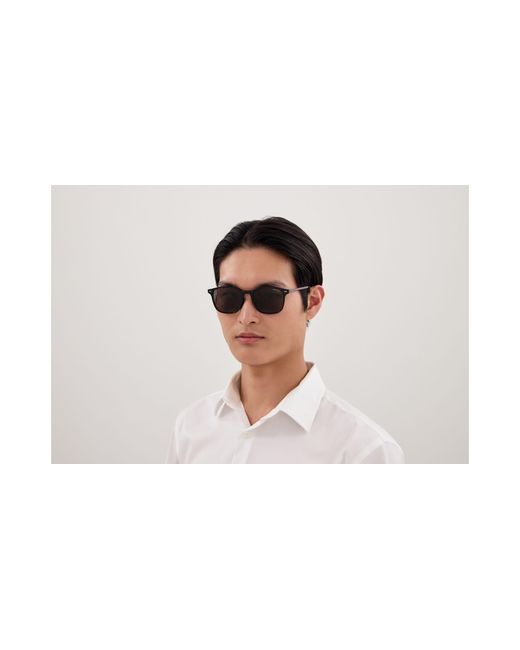 Montblanc Black Mb0445Sa 001 Sunglasses Injected Squared for men