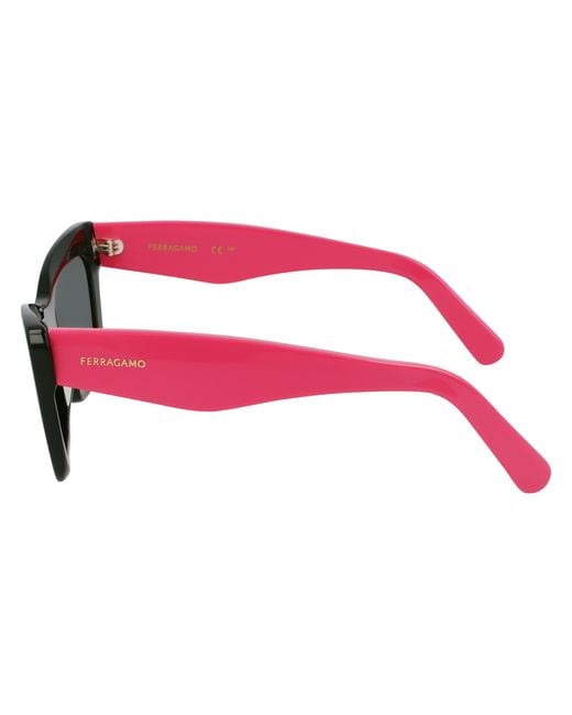 Ferragamo Black Sf929Sn 304 Sunglasses Acetate Butterfly Normal Normal