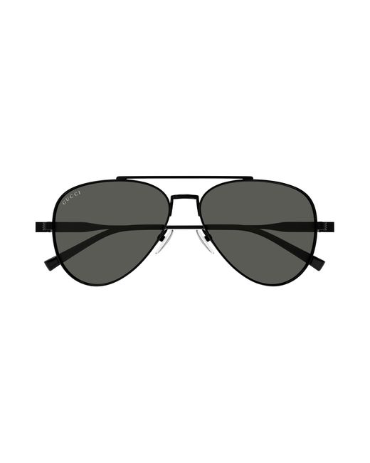 Gucci Black Gg1874S 001 Sunglasses Metal Pilot for men