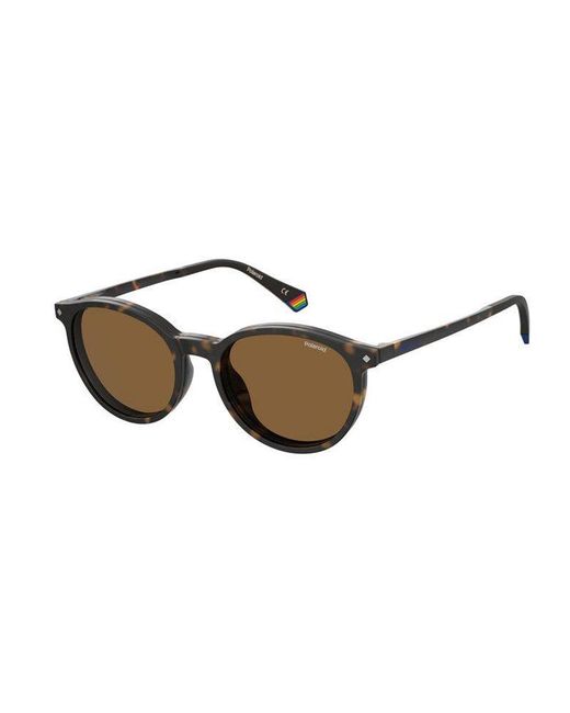 Polaroid Black Pld 6137/Cs 086/Sp Sunglasses Plastic Copper Round Polarized