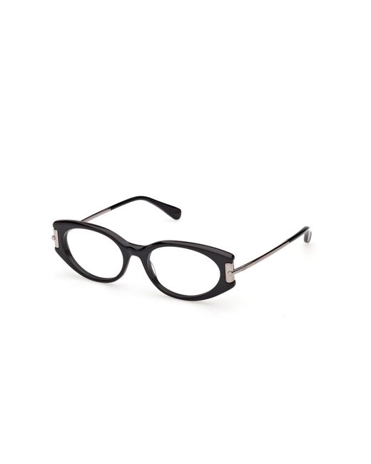 Max Mara Black Mm5225 001 Optical Frames Acetate Round Normal